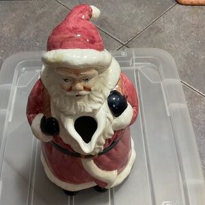 Jolly Santa Ceramic Holiday Jar